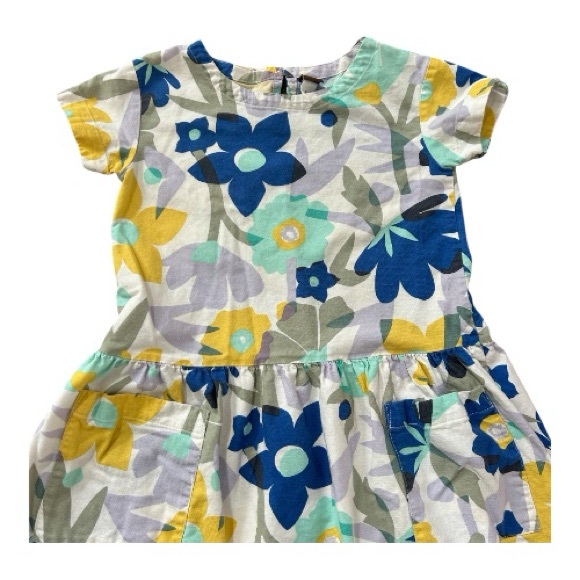Tea Collection Blue, Yellow & Mint Floral Pocket Dress - Picture 2 of 4